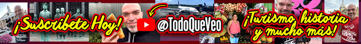 ¡Suscríbete Hoy!
 (youtube logo) @TodoQueVeo
			¡Turismo, historia y mucho más!